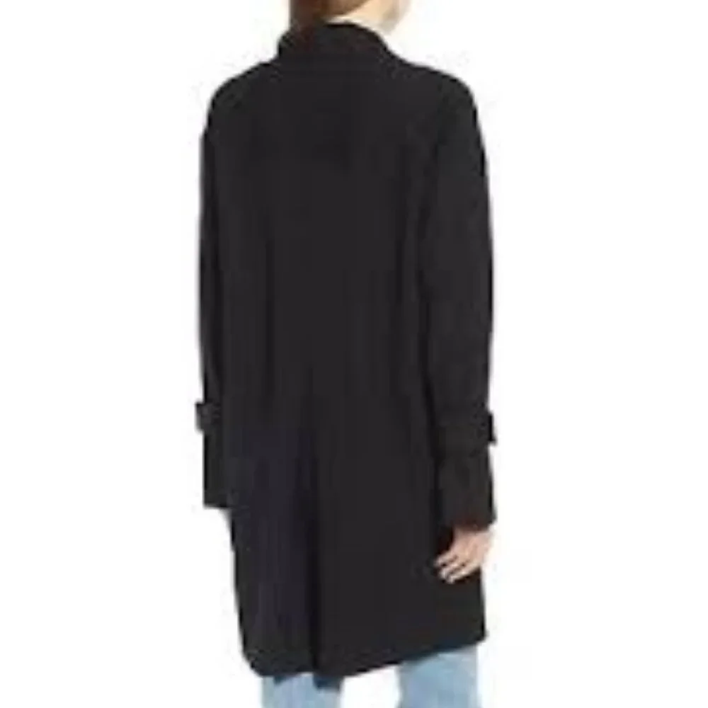 Something Navy Easy Oversized Trench Coat Size: xxs Color: Black NWT